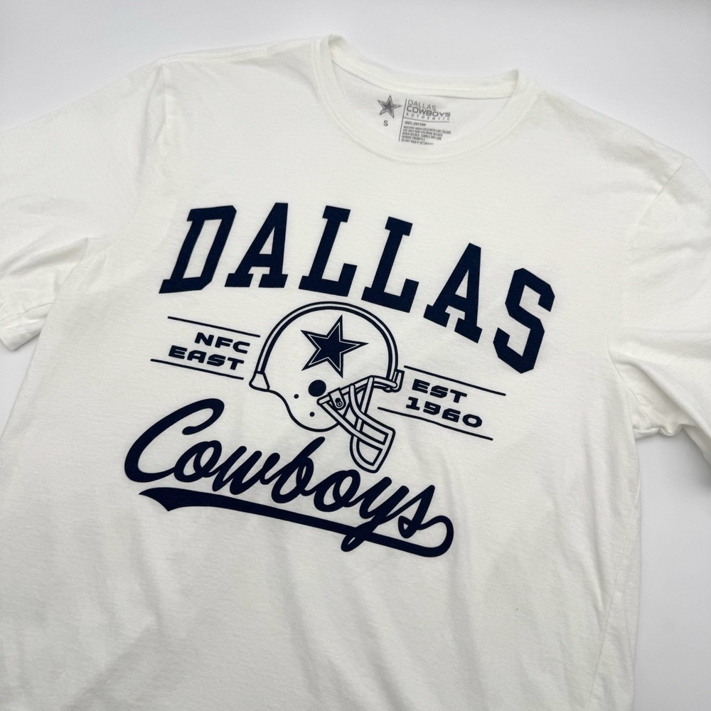New Dallas Cowboys Authentic Apparel‎ Men's Small White T Shirt NFC East NWOT